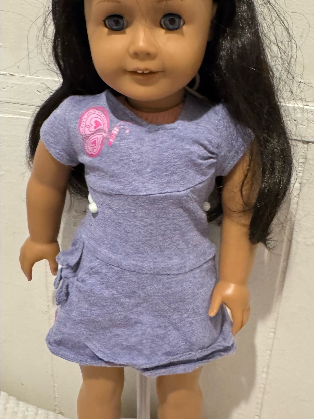 Authentic American Girl Truly Me 2015 Lilac Butterfly Meet Dress Only